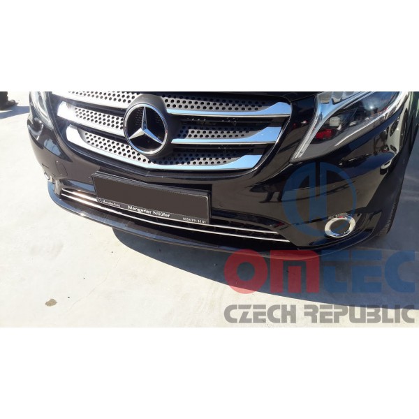 Mercedes Benz Vito W447 2014+ Tourer - NEREZ chrom lišty předního nárazníku