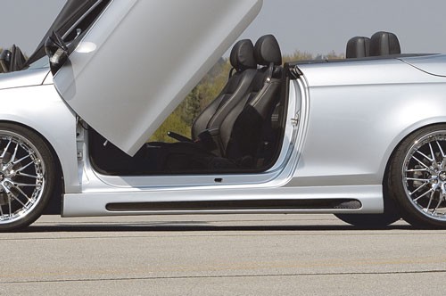 VW EOS - Sada boční práh s prolisem Carbon-Look