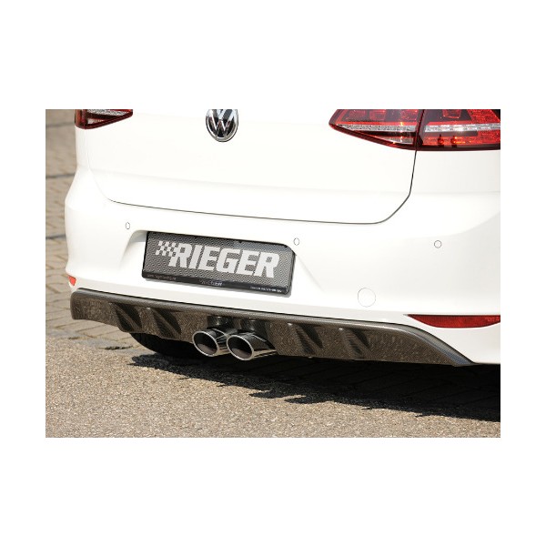 Rieger Tuning vložka zadního nárazníku pro tlumič výfuku Remus č. 00322578 pro Volkswagen Golf VII 3