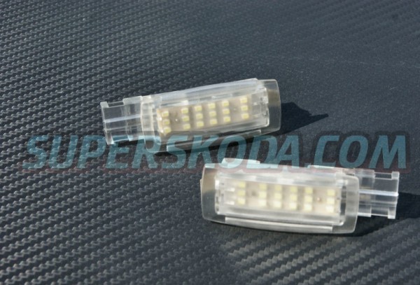 Škoda Superb II - LED osvětlení clonítek