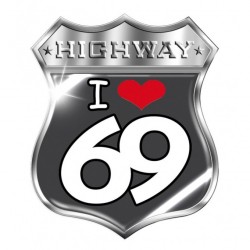 Nálepka alu znak highway 69