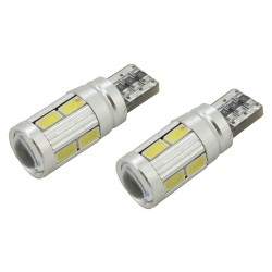LED žárovky 10 SMD LED 3chips 12V T10 CAN-BUS ready bílá 2ks
