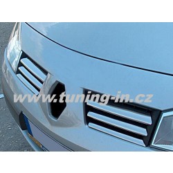 Renault Megane II 03-06 -  nerez chrom lišty přední masky - OMSA LINE