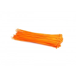 Barevné PVC stahovací pásky balení 100 ks, barva oranžová, rozměr 200 x 2,5 mm