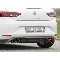 Rieger Tuning spoiler pod originální zadní nárazník pro Seat Leon (5F) 3-dvéř. (SC) / 5-dvéř. před f
