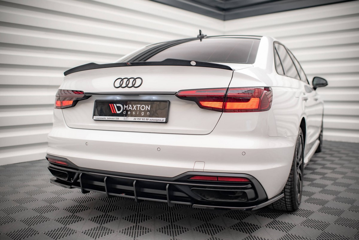 Maxton Design Gloss Black Side Skirt Diffusers For Audi A4 B9 S Line (Left & Right) - ABS