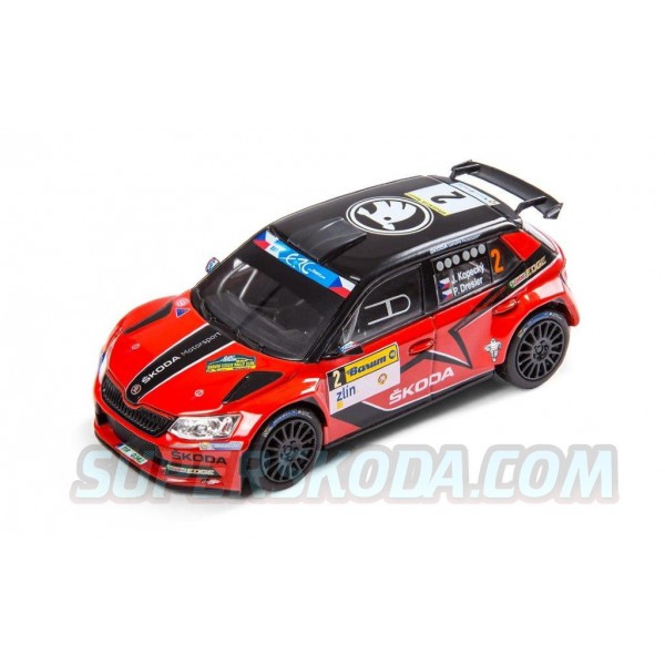 Abrex model 1:43 Škoda Fabia R5 2016 BARUM RALLY 2016 - Kopecky+Dresler