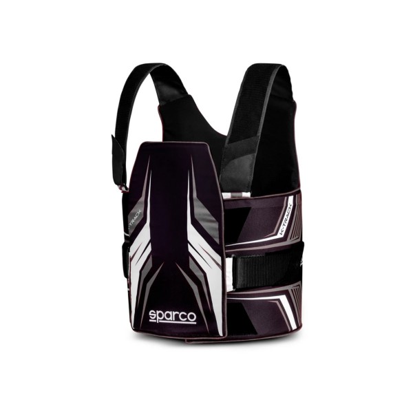 Sparco kartingová ochranná vesta K-TRACK, barva černo-bílá