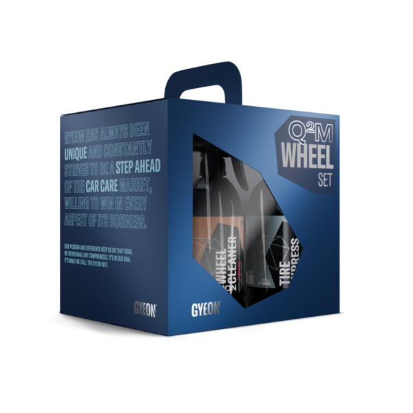 Sada autokosmetiky na čištění ALU kol vč. lesku na pneumatiky Gyeon Q2M Wheel Set - Bundle Box + Q2M TireCleaner (80 ml)
