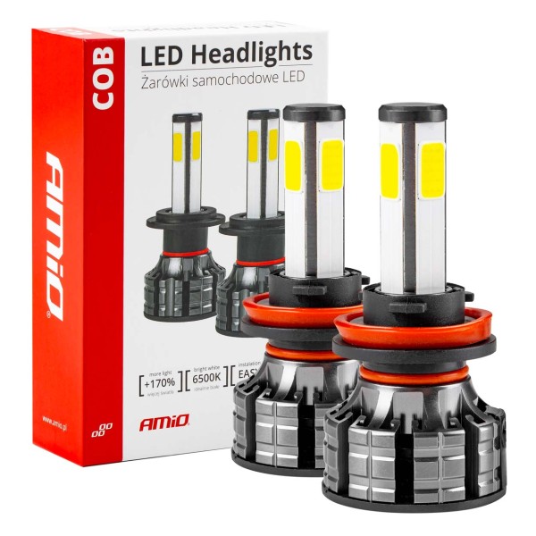 LED žárovky pro hlavní svícení H8/H9/H11 COB 4Side