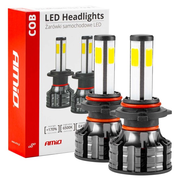 LED žárovky pro hlavní svícení HB3 COB 4Side