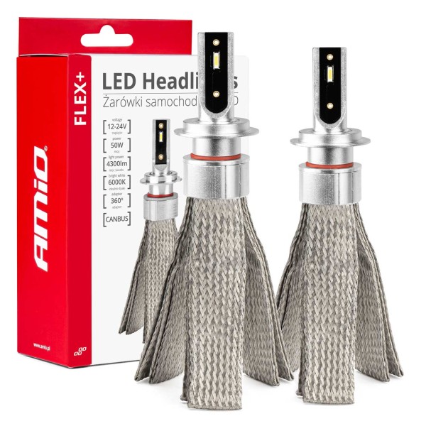 LED žárovky pro hlavní svícení FLEX+ H7 canbus 6000K 12V 24V