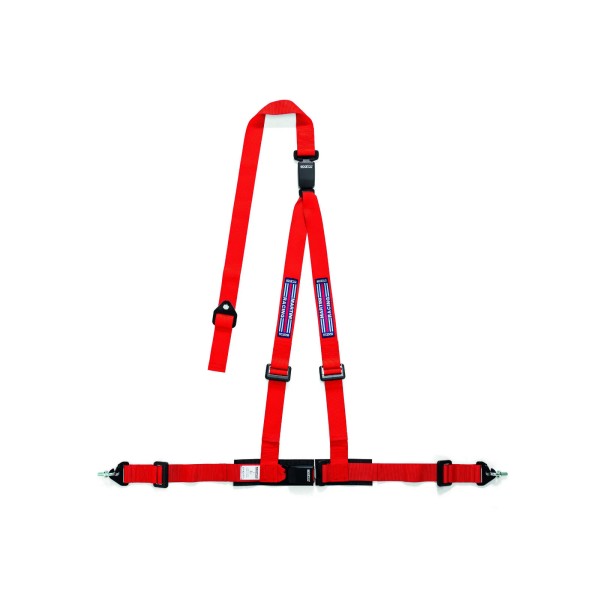 Tříbodový bezpečnostní pás Sparco CLUB H-3M DUAL Martini Racing, s homologací ECE, odpojitelný, barva: červená