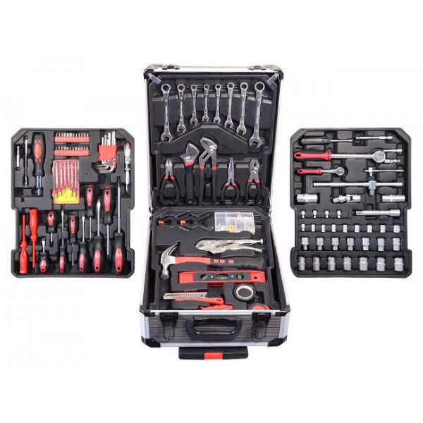 Kufr nářadí 186 dílů, AL konstrukce, KRAFT MAN