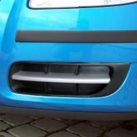 Škoda Fabia II - Lišty (bez mlhových světel) - ABS stříbrný matný