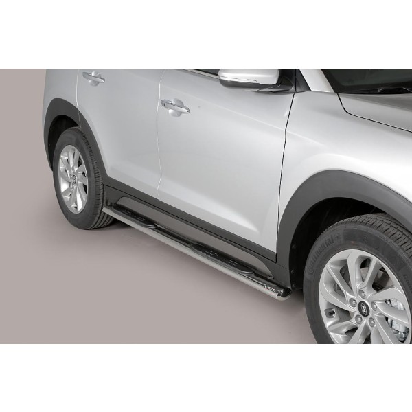 oválné boční nášlapy Misutonida se stupátky pro Hyundai Tucson III, od r.v. 2015-> , nerezové, 95x60mm