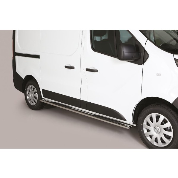 oválné boční nášlapy Misutonida se stupátky pro Nissan NV300, (SWB - short wheel base - krátký rozvor) od r.v. 2017-> , nerezové, 95x60mm