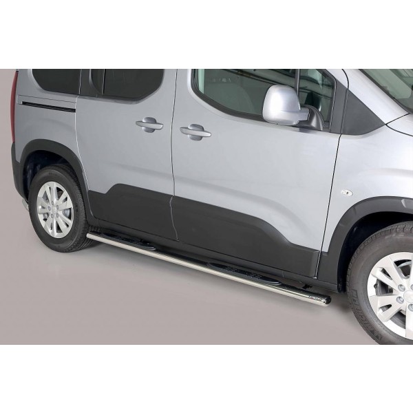 oválné boční nášlapy Misutonida se stupátky pro Peugeot Rifter (krátký rozvor 2780mm), od r.v. 2018-> , nerezové, 95x60mm