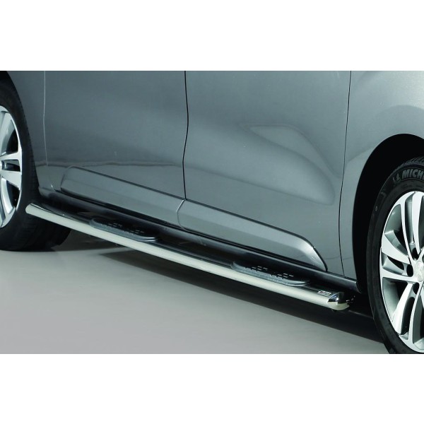 oválné boční nášlapy Misutonida se stupátky pro Toyota ProAce, od r.v. 2016-> , nerezové, 95x60mm, MWB / LWB