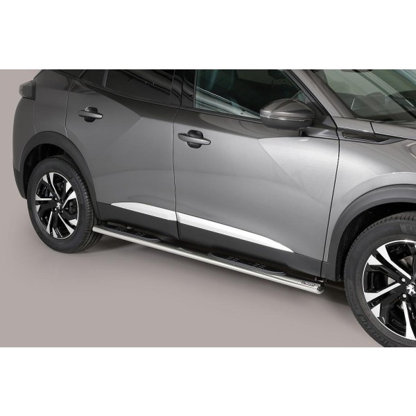oválné boční nášlapy Misutonida se stupátky pro Peugeot 2008 II (P24), od r.v. 2019- , nerezové, 95x60mm