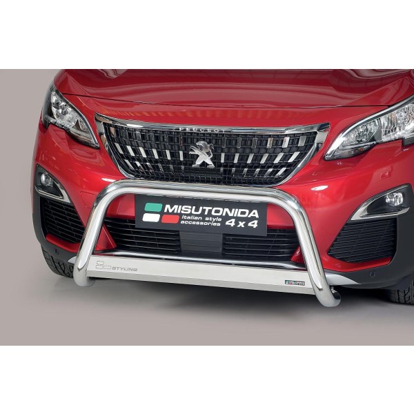 Peugeot 3008 nerezový přední ochranný rám 63mm