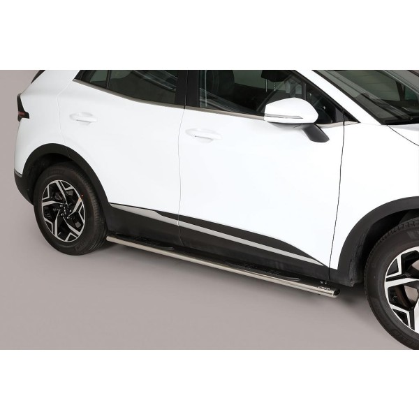  oválné boční nášlapy Misutonida se stupátky pro Kia Sportage V, od r.v. 2022-, nerezové, 95x60mm 