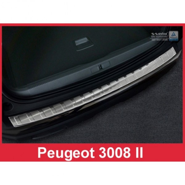 Ochranný panel zadního nárazníku nerez - PEUGEOT 3008 II