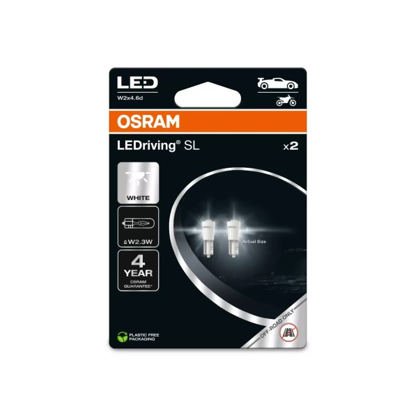 OSRAM LED autožárovky LEDriving SL W2x4.6d, bílá