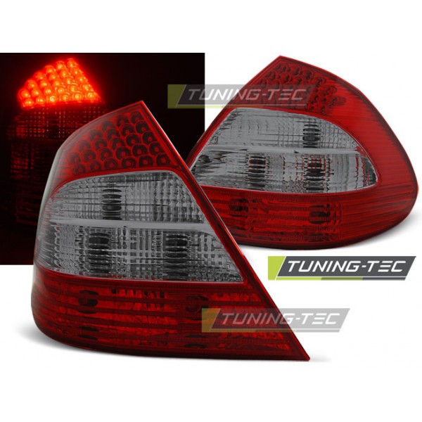 MERCEDES W211 E-KLASA 02-06 SEDAN - zadní LED světla červeno kouřová