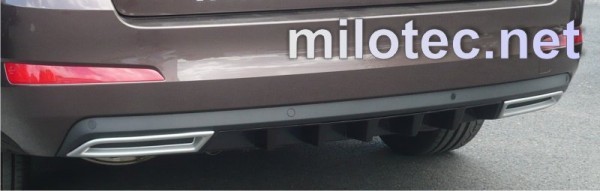 Škoda Octavia III limousine / combi - Difuzor zadního nárazníku, ABS černá metalíza