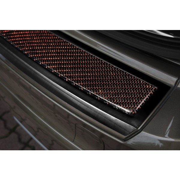 NEREZ Kryt prahu zadních dveří Volvo XC60 facelift - grafit nerez-červený karbon