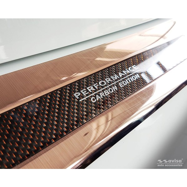 NEREZ Kryt prahu zadních dveří BMW X3 G01 M-Paket - nerez-karbon - zlatý