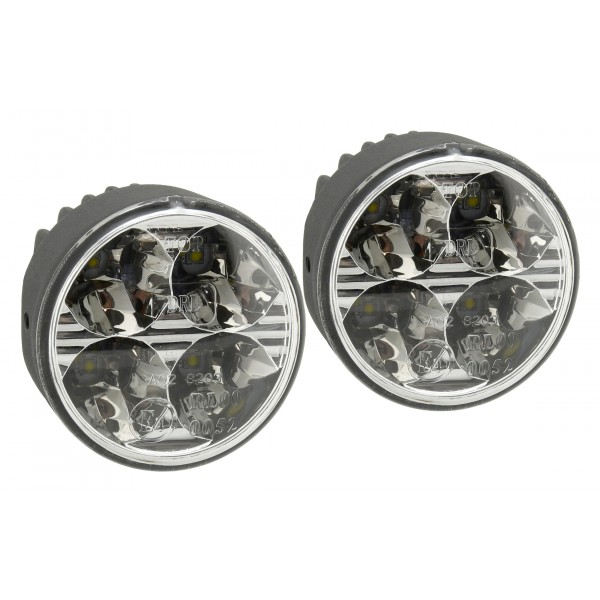 Světla denního svícení 4 HIGH POWER LED 12V/24V (kulatá 70 mm)