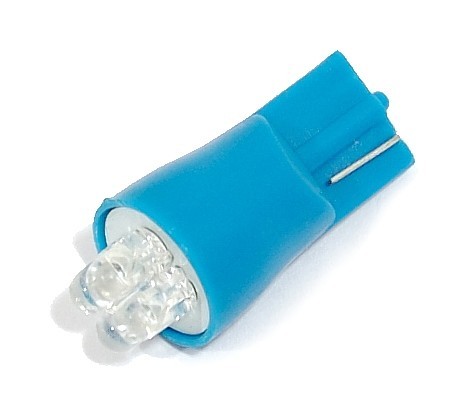 LED žárovky T10 - Modré 4 ledkové