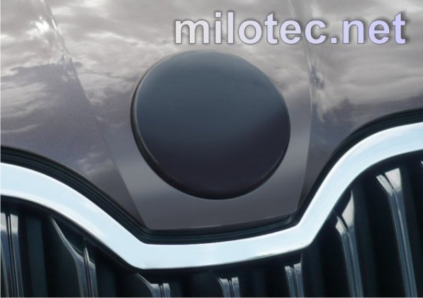 Škoda Octavia III - Kryt emblému přední / zadní, ABS černá metalíza