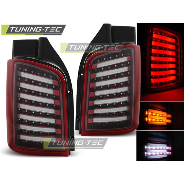 VW T5 03-09 / 10-15 - zadní LED světla červeno bílá LED BAR
