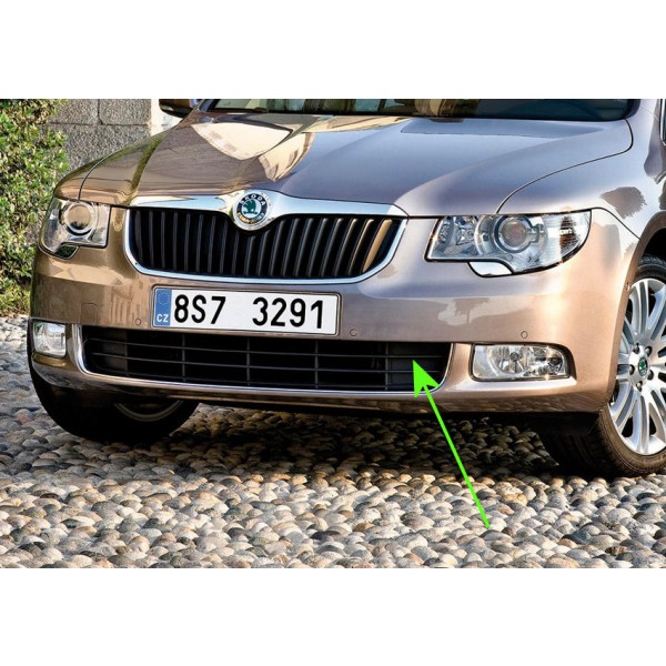 Škoda Superb II 09-13 - levá mřížka narazníku OEM