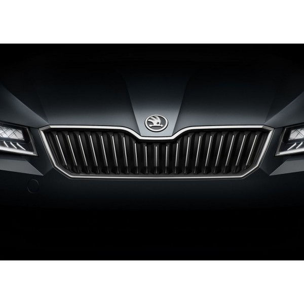 Škoda Superb III - přední maska BLACK / CHROME