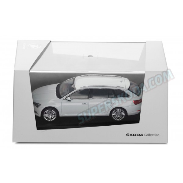 Abrex model 1:43 Škoda Superb III Combi MOON WHITE