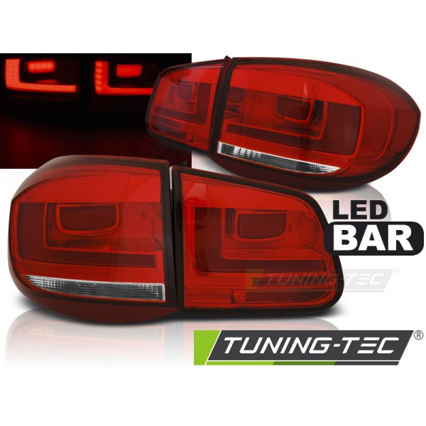 VW TIGUAN 07-11 - zadní LED světla červeno bílá LED BAR