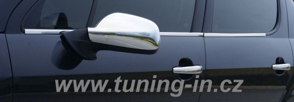 Peugeot 407 - NEREZ chrom lišty bočních oken - OMSA LINE