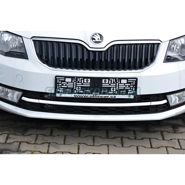 Škoda Octavia III - 3- dílný set lišt nárazníku WHITE LINE