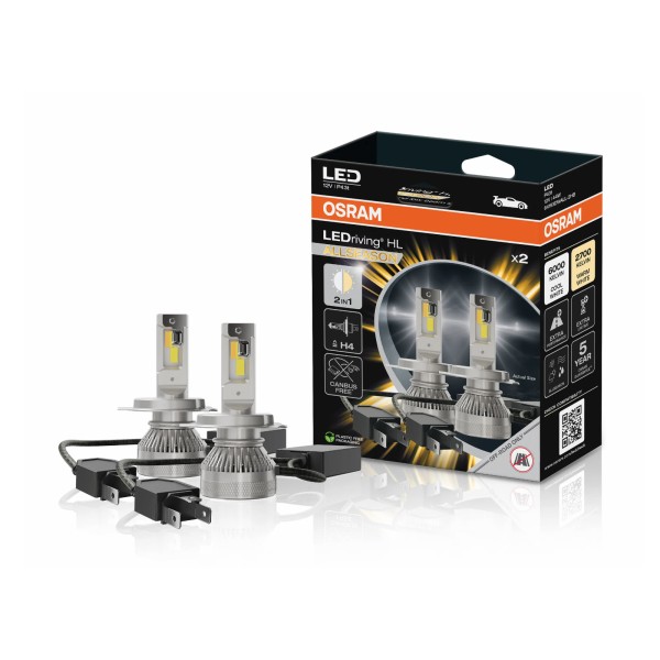 OSRAM LEDriving HL ALLSEASON LED autožárovky H4 s přepínatelnou barvou světla