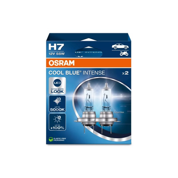 OSRAM COOL BLUE INTENSE NEXT GENERATION autožárovky H7 - bílé světlo 5000 K, 2 ks v balení