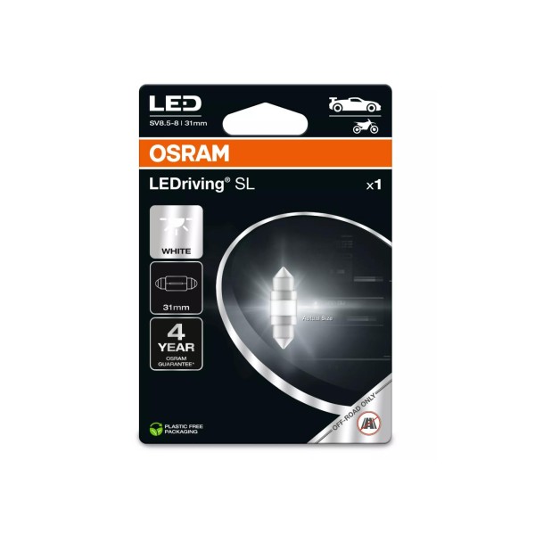 OSRAM LED autožárovky LEDriving SL C5W, délka 31 mm