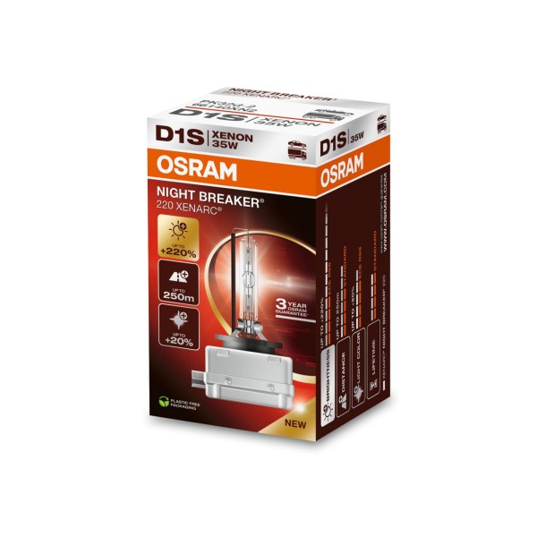OSRAM XENARC NIGHT BREAKER D1S xenonová výbojka, 35 W, PK32d-2 - o 220% více světla, 1 ks v balení
