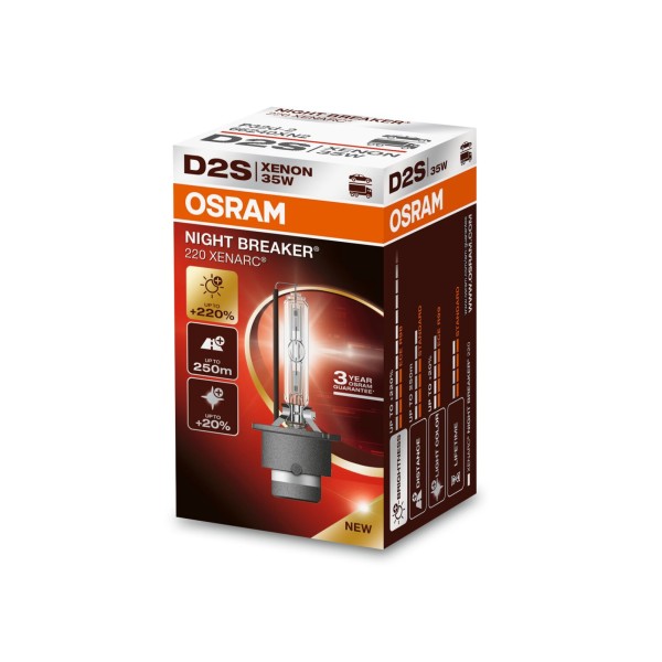 OSRAM XENARC NIGHT BREAKER D2S xenonová výbojka, 35 W, P32d-2 - o 220% více světla, 1 ks v balení