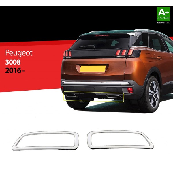 Nerez rámečky výfuku Peugeot 3008 II