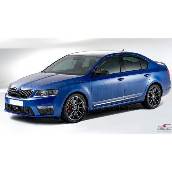 Nerez + ABS lišty dveří Škoda Octavia III