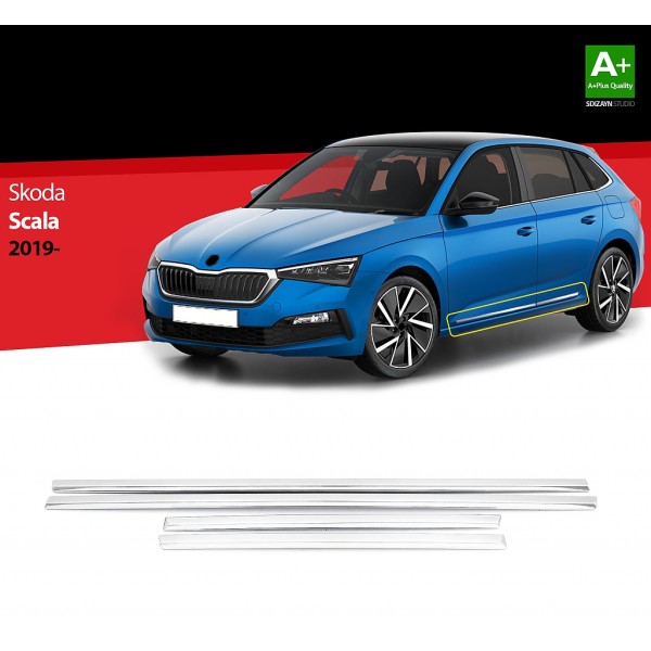 Nerez + ABS lišty dveří Škoda Scala